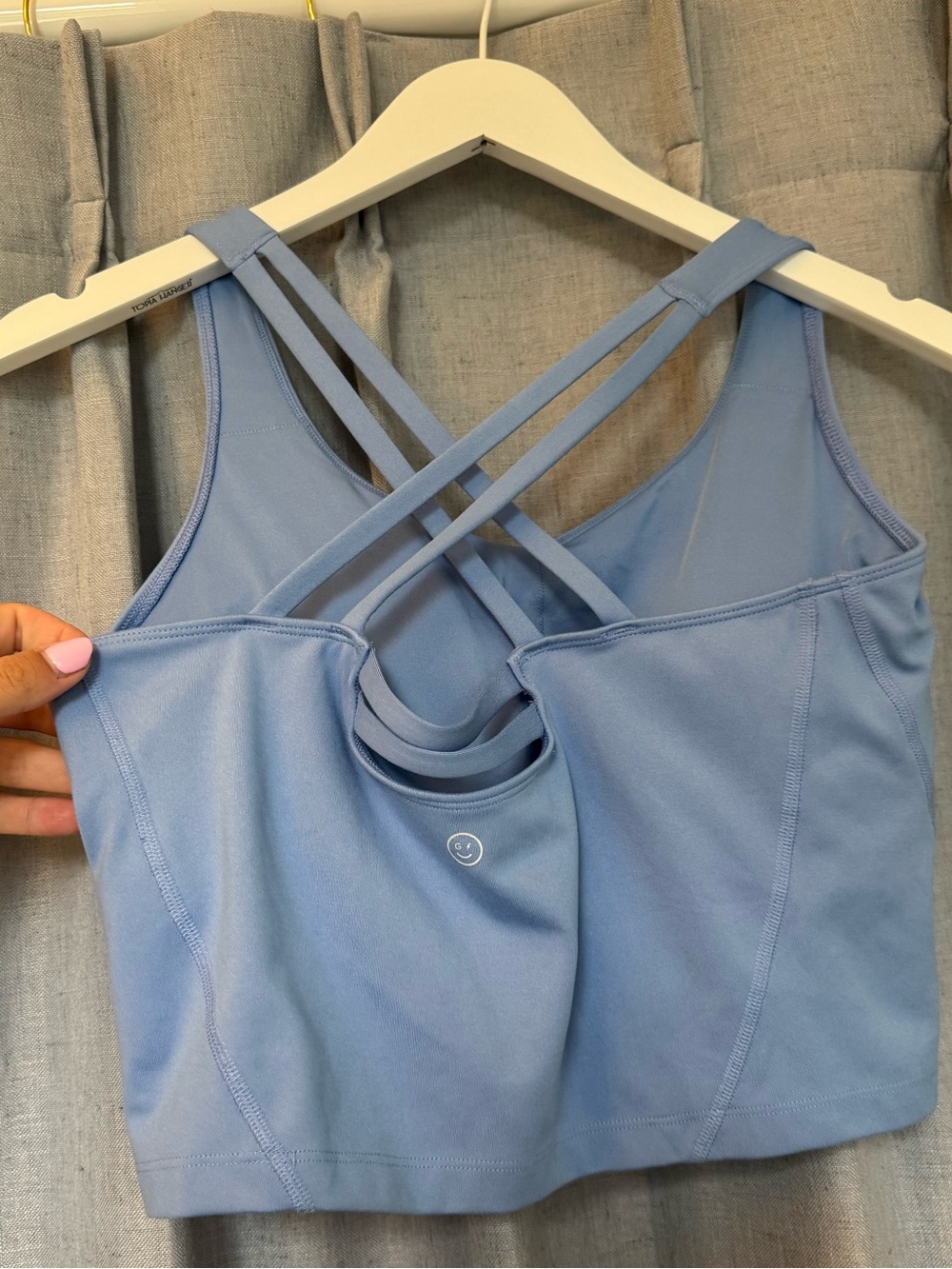 Gilly Hicks Active Recharge Strappy Plunge Tank - Light Blue - Picture 2 of 4